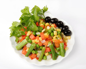 vegetables in plate