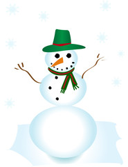 Happy Snowman Illustration