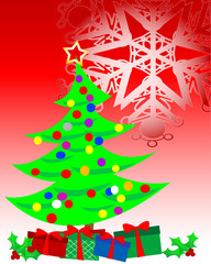 illustration of a fun christmas background