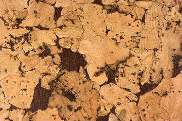 Close-up cork color textured background