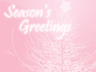 Merry christmas seasons greetings on tree illustration