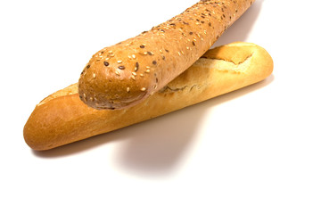 baguette isolated on white