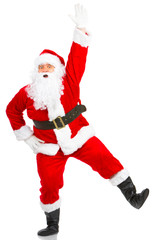Happy Christmas Santa. Isolated over white background.