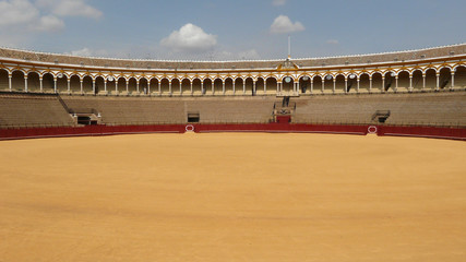The bullfight sand field