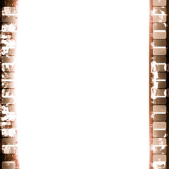old film strip with some damage on it