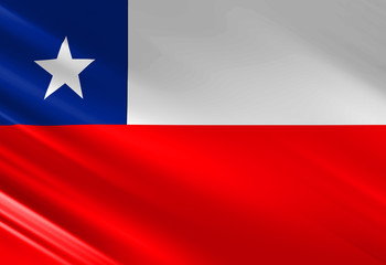 Chilean flag waving in the wind
