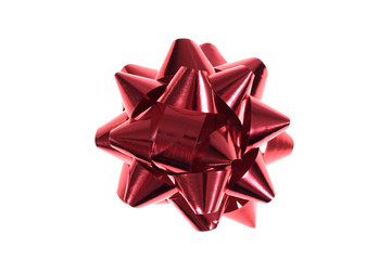 shiny bow, photo on the white background