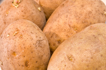 close up of potatoes ready to be cooked up and mashed