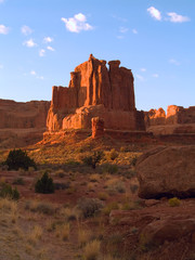 Arches National Park at sunrise.