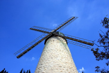 Windmill  in the Yemin Moshe neighborhood of Jerusalem