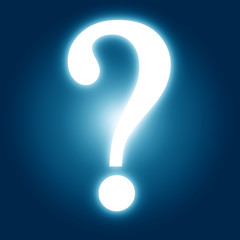 question mark on a dark blue background
