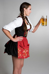 German Woman With Beer