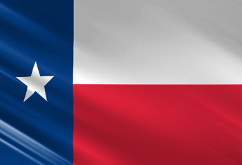 Texan flag waving in the wind
