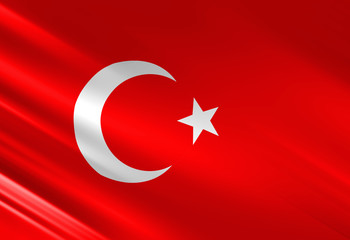 Turkish flag waving in the wind