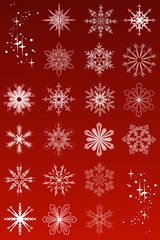 20 beautiful cold crystal gradient snowflakes