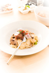 Pasta on a plate