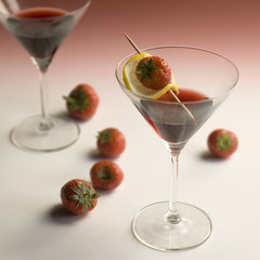 a strawberry cocktail