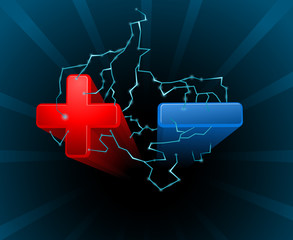 Vector abstract plus and minus