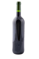 object on white - Red wine bottle