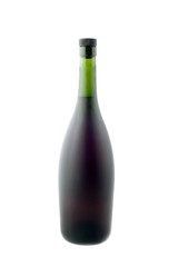 object on white - black cognac bottle
