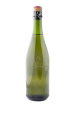 object on white - sparkling wine bottle
