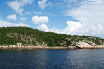 Fototapeta na wymiar Saguenay Fiord near Tadoussac