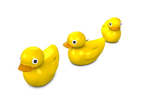 3d image, conceptual, yellow duck