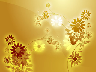 Illustration of various assorted flowers, wallpaper design