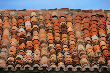Abstract background of vintage rooftop in Trinidad, cuba
