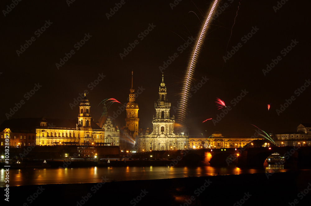 Sticker Dresden Feuerwerk - Dresden Fireworks 18