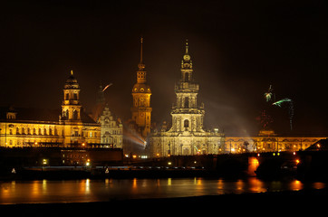 Fototapeta na wymiar Dresden Feuerwerk - Dresden Fireworks 17