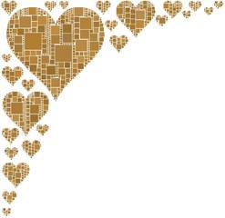 Sfilza di cuori marroncini