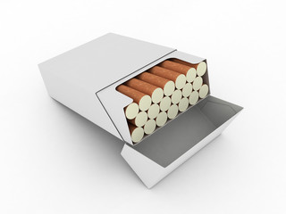Open pack of cigarettes