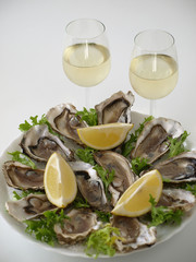 huitres vin blanc