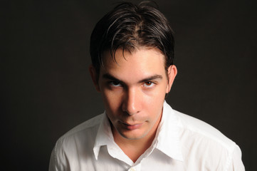 Obraz premium Portrait of young man with intense look