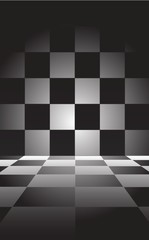 It is black a white chessboard