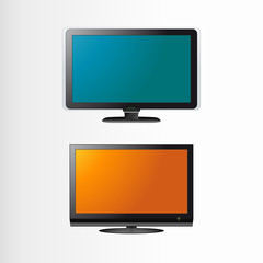 LCD / Plasma TV on a white background (vector)