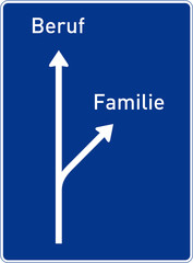 Beruf–Familie (Autobahntafel)