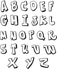 vector graffiti typography