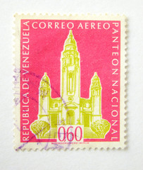 Venezuela postage stamp on white background