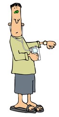 Man Checking His Watch
