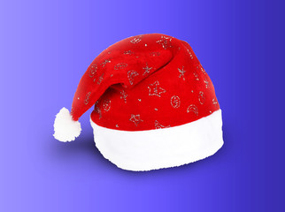Nikolausmütze am blauen Hintergrund