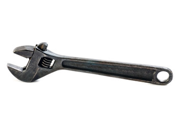 adjustable screw driver (monkey wrench) isolated on white