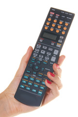 Remote control in the hand