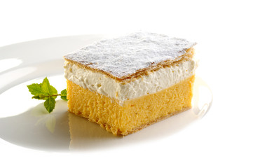 Traditional cream cake from Slovenia