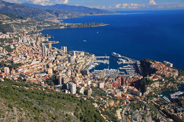 Vue aérienne de Monaco