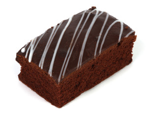 Isolated chocolate cake