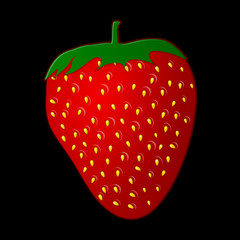 erdbeere (schwarzer hintergrund)