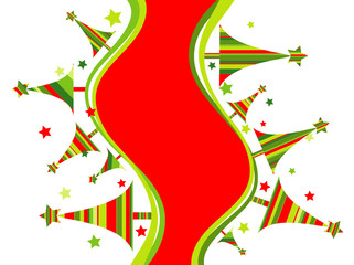 Christmas tree background, vector illustration
