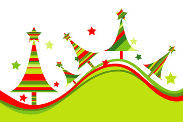 Christmas tree background, vector illustration